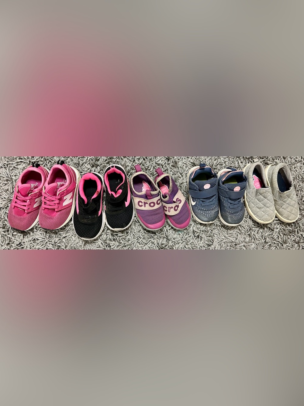 Crocs Kids' Purple/Pink Slip-On Sneakers with Easy Strap